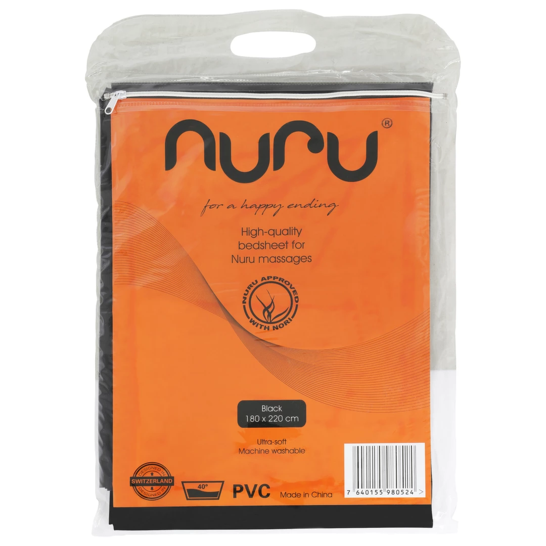 Nuru PVC Protective Bedsheet 180x220 cm - Durable Black Cover