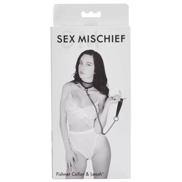 Sportsheets S&M Fishnet Adjustable Collar with Leash