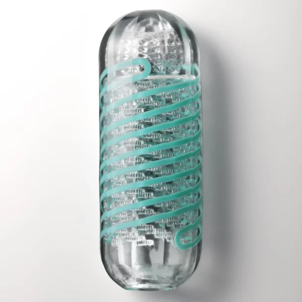 Tenga Spinner 04 Pixel Intimate Rotating Device Spiral Texture combines flexible elastomer and an ergonomic design in a practical