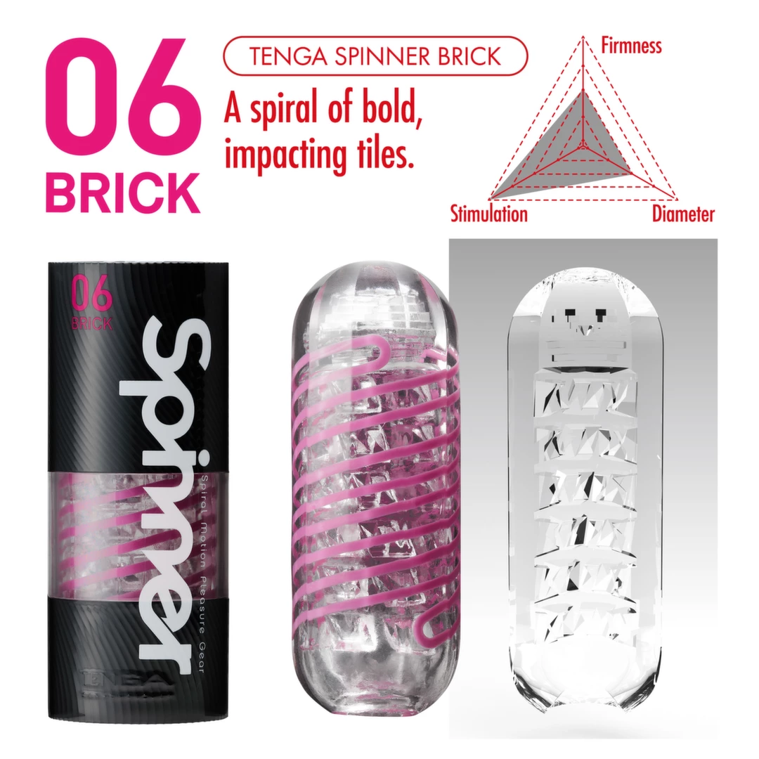 Tenga Spinner 06 Brick - masturbaattori - Anelma male masturbator