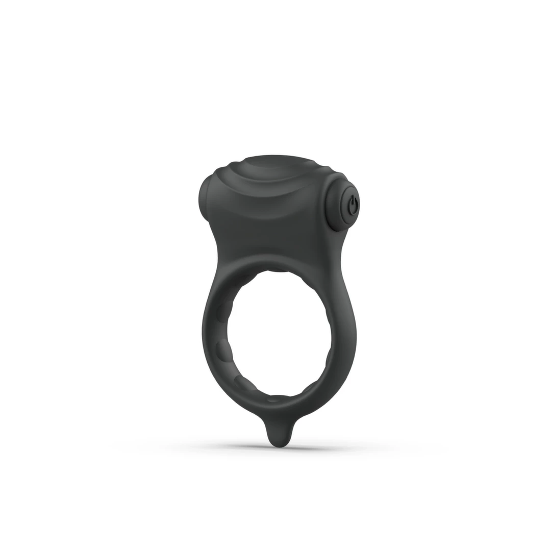 B Swish Bcharmed Basic Wave Black - Silicone Stimulation Ring 5-Mode - Anelma sextoys