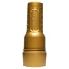 Fleshlight GO STU Compact Gold Intimate Training Device 17.8cm combines soft SuperSkin material and an ergonomic design in a practical