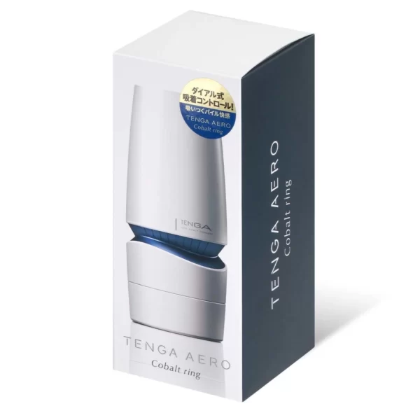Tenga Aero Cobalt Intimate Machine with Adjustable Suction System combines flexible elastomer for comfortable