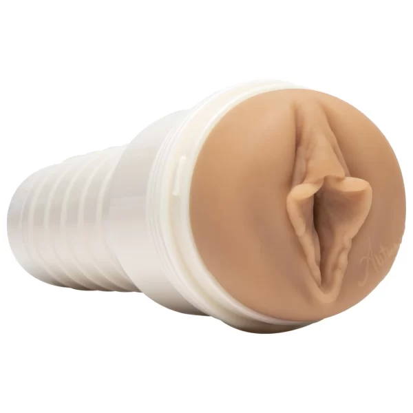 Fleshlight Girls Autumn Falls Cream Intimate Machine Textured Canal combines soft SuperSkin material and an ergonomic design in a practical