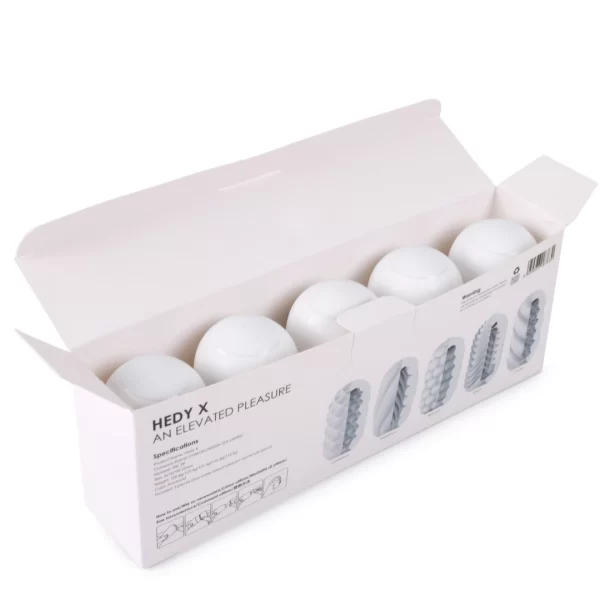 Svakom Hedy X Intimate Sleeve Set 5-Pack Assorted Textures TPE 99mm combines flexible elastomer for comfortable