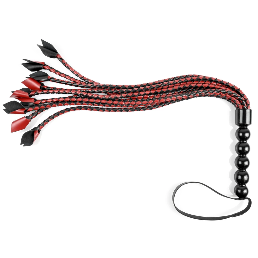Sportsheets Saffron Braided Flogger pleciony pejcz ze sztucznej skory 61cm