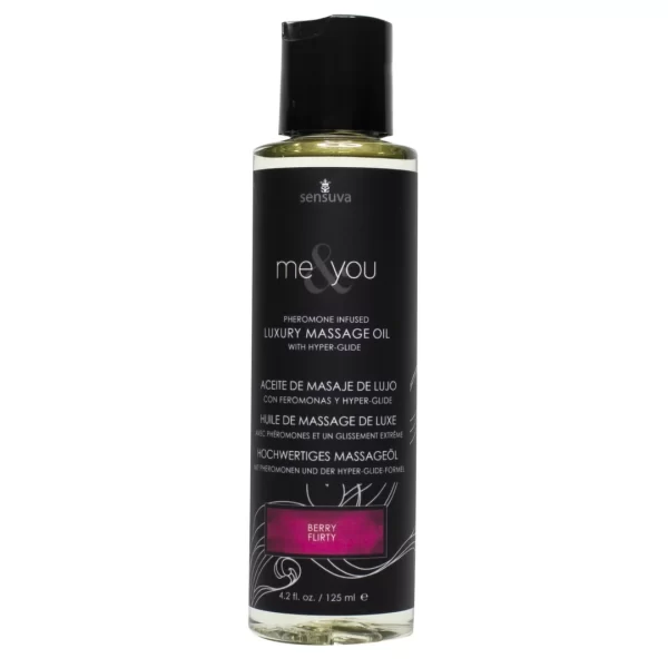 Sensuva Me & You Berry Flirty Massage Oil 125ml - Long-lasting Formula