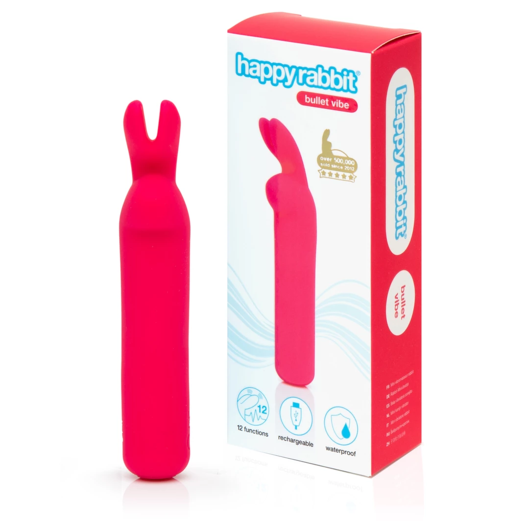 Happy Rabbit Mini Ears Bullet Pink – Wibratory zdobione