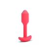 b-Vibe Snug Plug 1 Orange - WibrujÄ…ca wtyczka anatomiczna silikonowa 10 cm
