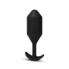b-Vibe Vibrating Snug Plug 5 Black - anatomiczna wtyczka z funkcjÄ… wibracji