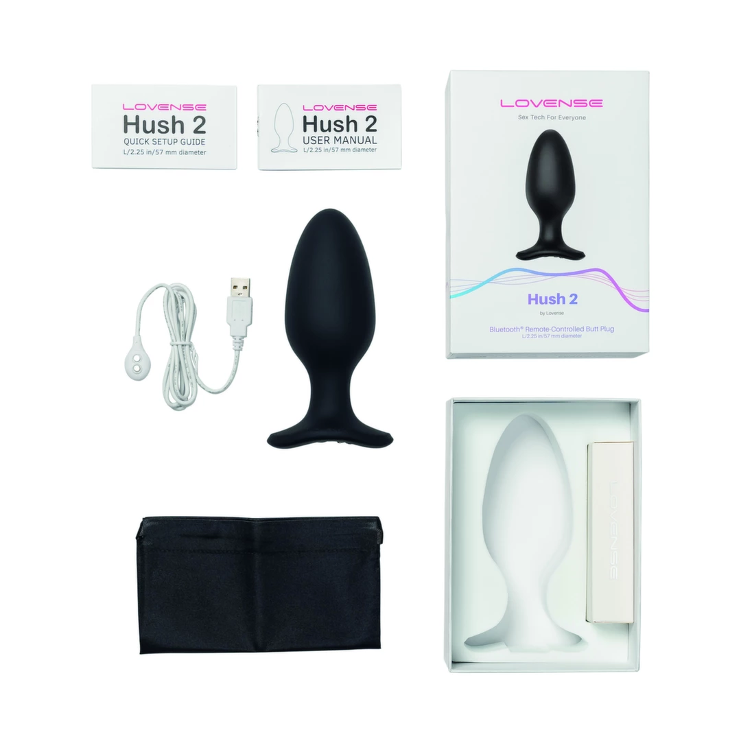 Lovense Hush 2 Smart App-Controlled Intimate Plug 57mm Black