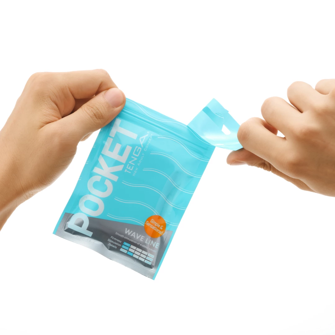 Tenga Pocket Stroker Wave Line - masturbaattori - Anelma dimensions and care information.