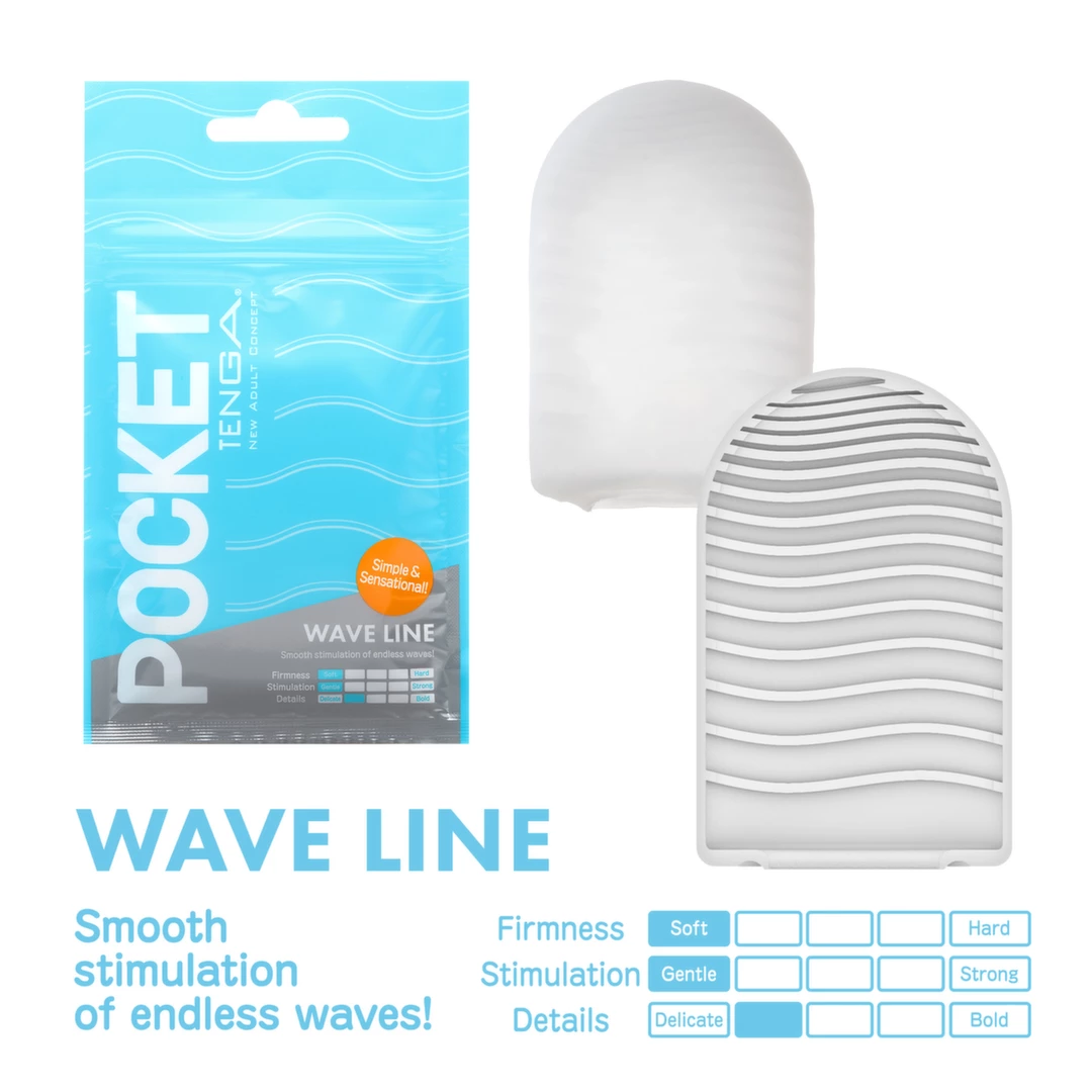 Tenga Pocket Wave Line - Compact Flexible Intimate Device - Anelma materials