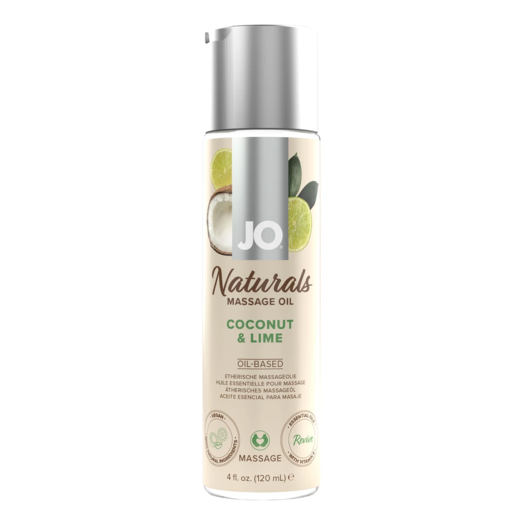 JO Naturals Massage Oil Coconut & Lime 120ml - Vegan Aromatherapy Care