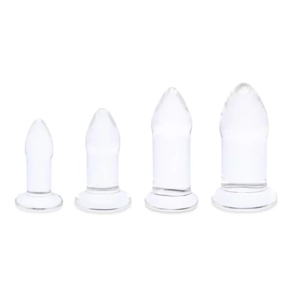 b-Vibe Zestaw 4 szklanych aplikatorow analnych borokrzemowych