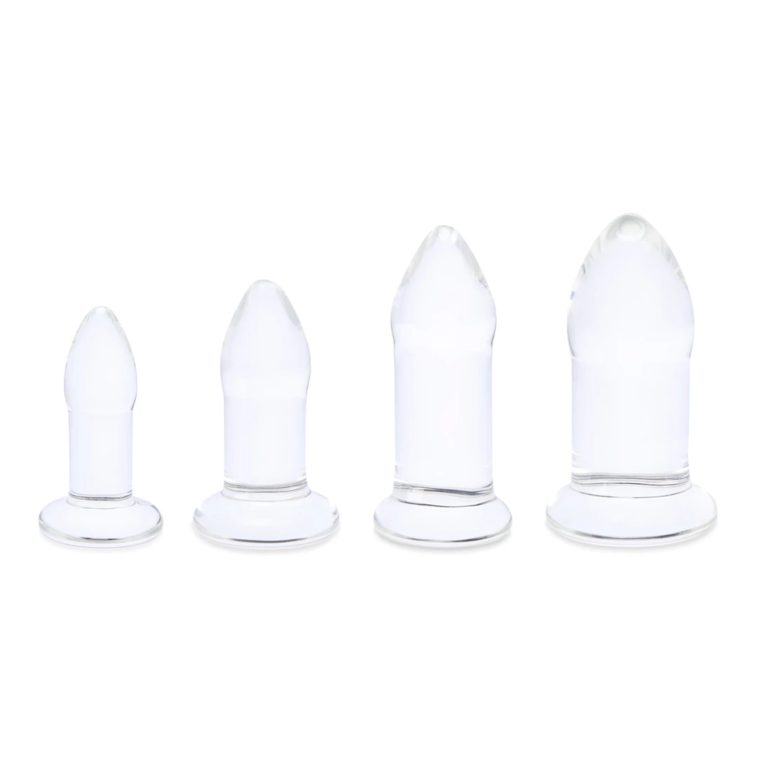 b-Vibe Zestaw 4 szklanych aplikatorow analnych borokrzemowych
