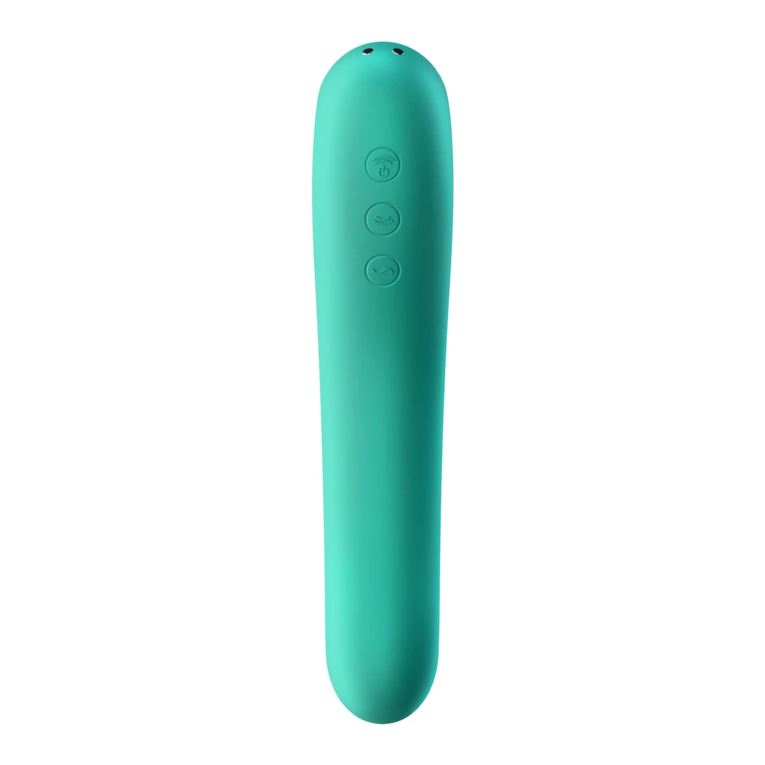 Satisfyer Dual Kiss Green - dwustronny model z technologiÄ… Air Pulse