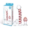 Glas Mr. Swirly 4-Piece Glass Set - Versatile Intimate Wellness Kit. Glass anal toys. See functions