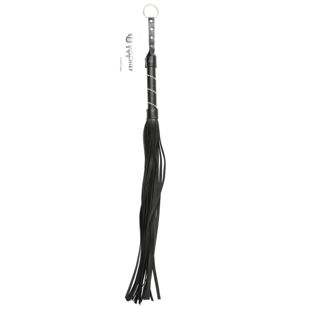 Sportsheets Sex & Mischief Jeweled Flogger 76cm Vinyl Handle
