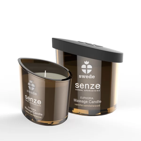 Swede Senze Euphoria Massage Candle 50ml - Vanilla & Sandalwood Aroma. Massage candles