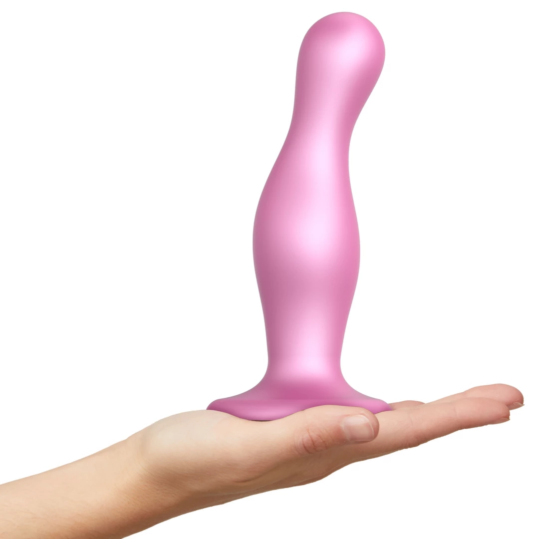 Strap-On-Me Curvy Metallic Sugar Pink - Silicone Plug System L - Anelma sextoys