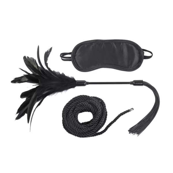 Sportsheets Shadow Tie and Tickle Kit zestaw do krÄ™powania z opaskÄ…