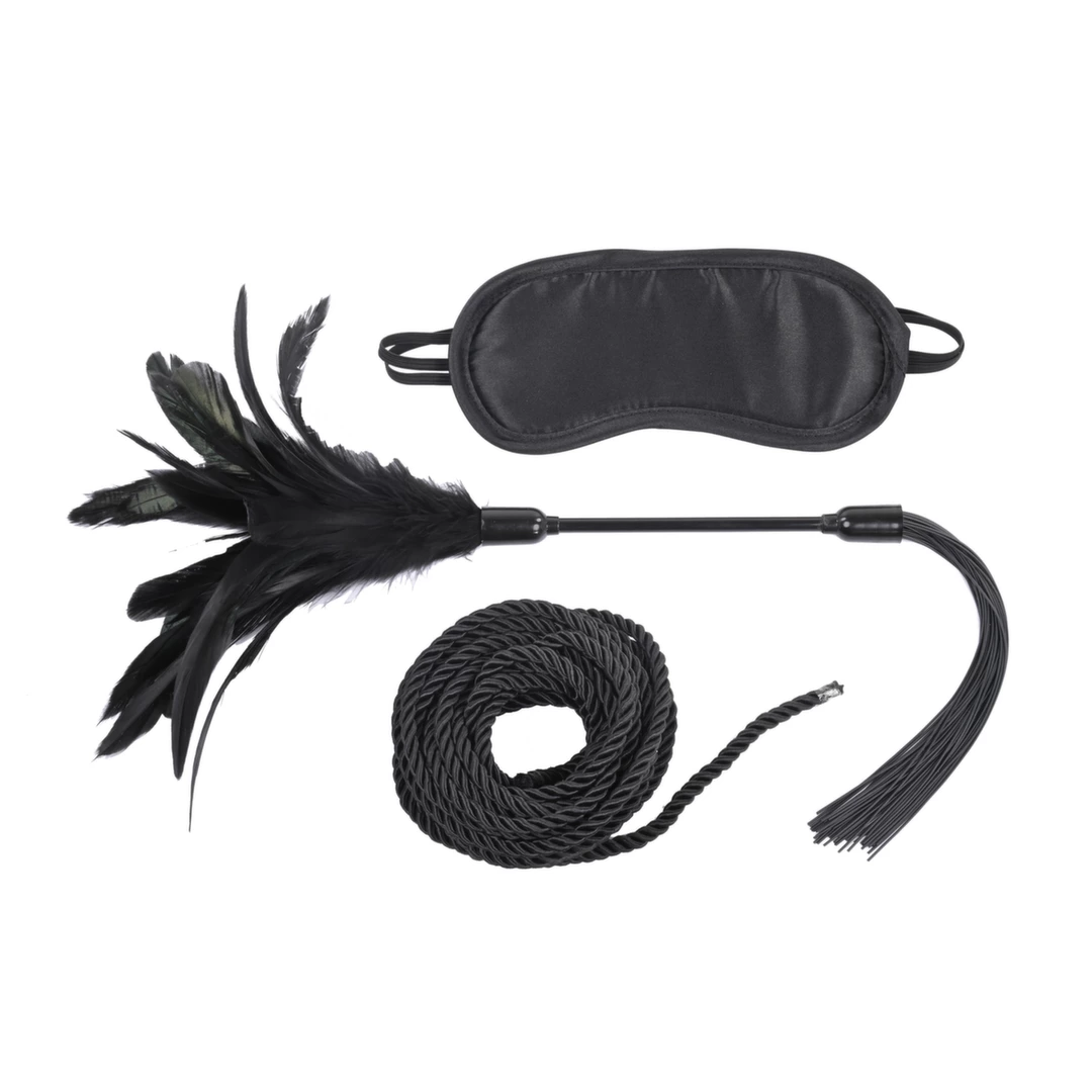 Sportsheets Shadow Tie and Tickle Kit zestaw do krÄ™powania z opaskÄ…
