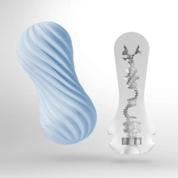 Tenga Flex II Bubbly Blue - Spiral-Textured Reusable
