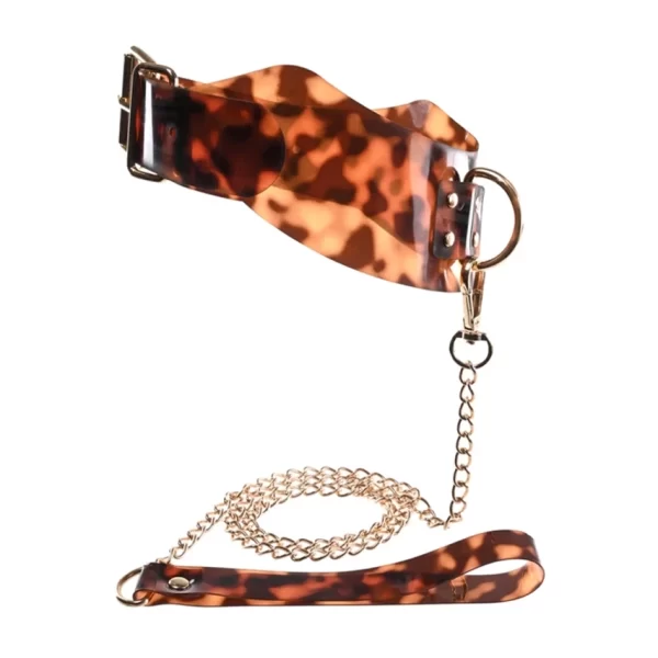 Sportsheets Amber Collar & Leash - Regulowana obroÅ¼a bursztynowa