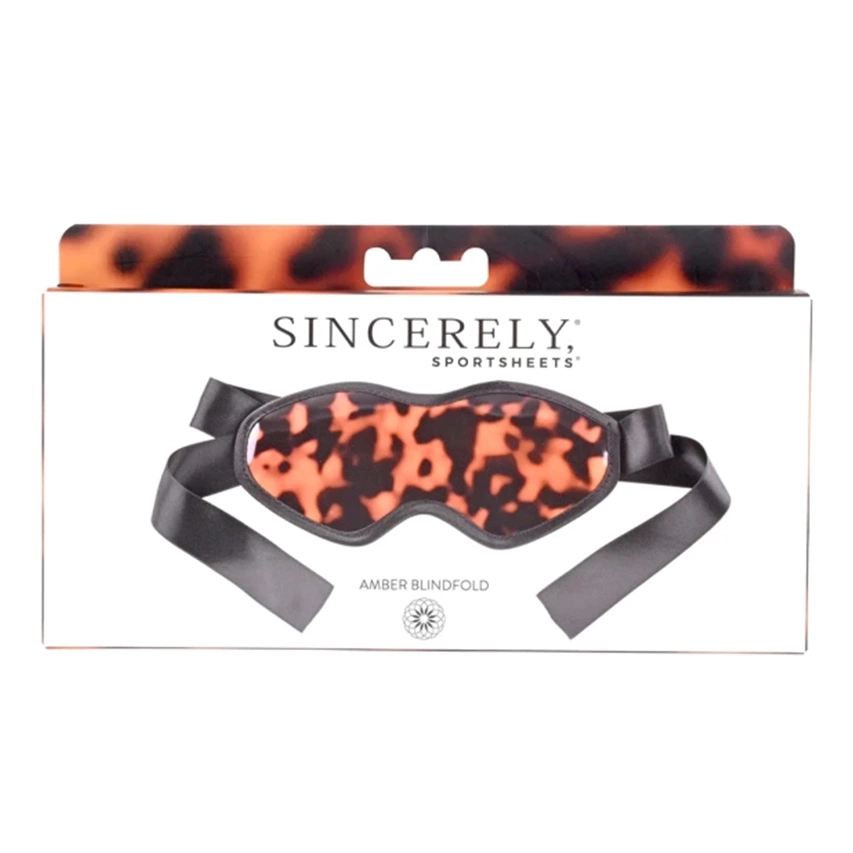 Sportsheets Amber Blindfold Satin Ties Luxury Finish