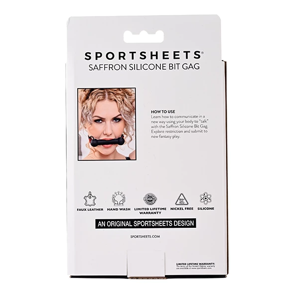 Sportsheets Saffron silikonowy knebel bit czerwony regulowany