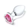 Glas Heart Jewel Glass Plug Set 3 pcs