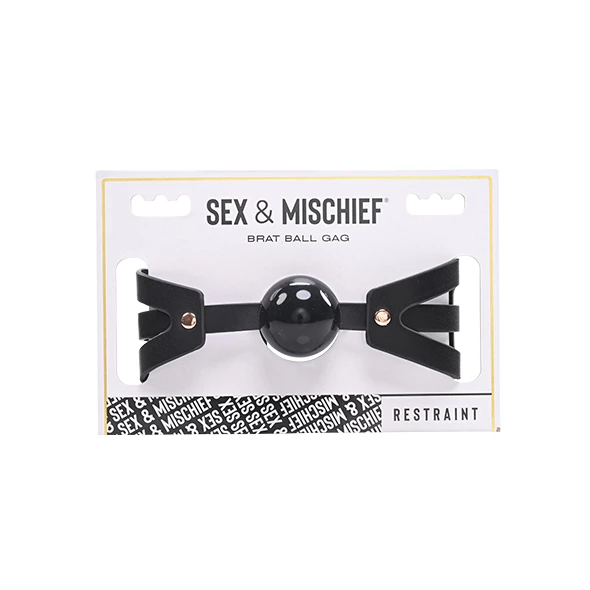Sportsheets Sex & Mischief Soft Gag Czarny - Regulowany Pasek
