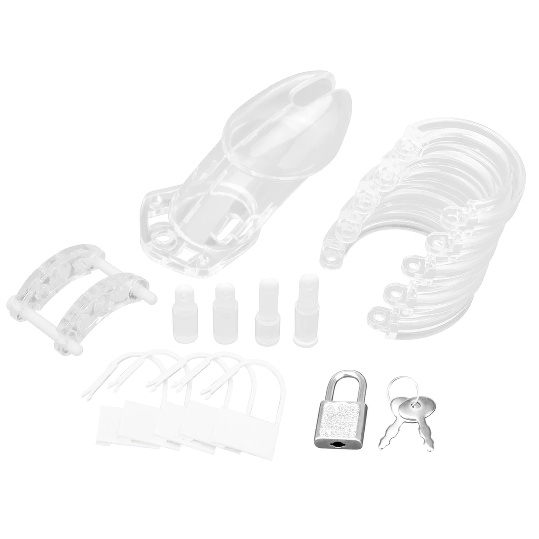 Blueline Acrylic Transparent Chastity System with Lock