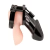 Blueline Acrylic Black See-Thru Male Chastity System