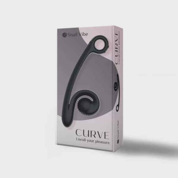 Snail Vibe Curve Black - Dual Motor Silicone Personal