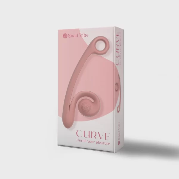 Snail Vibe Curve Intimate Device Peachy Pink Dual Motors