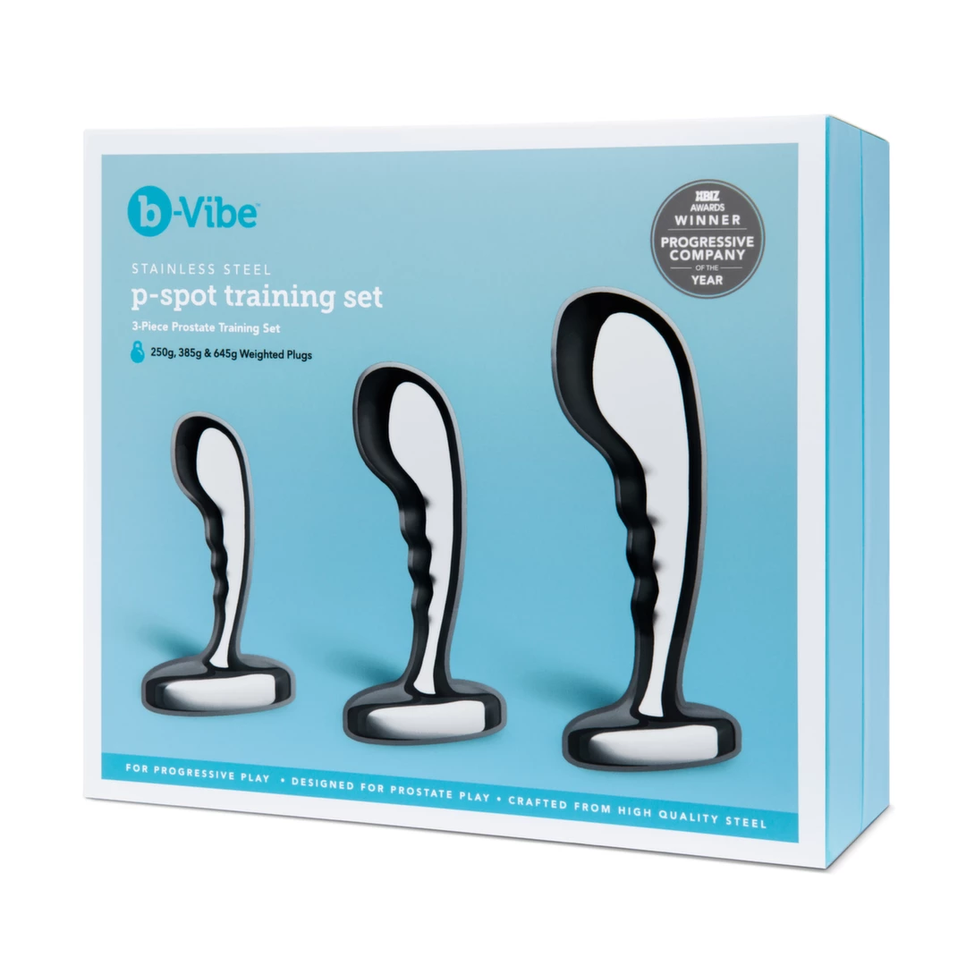 b-Vibe Zestaw Treningowy Prostaty 3 Stopnie Stal Nierdzewna