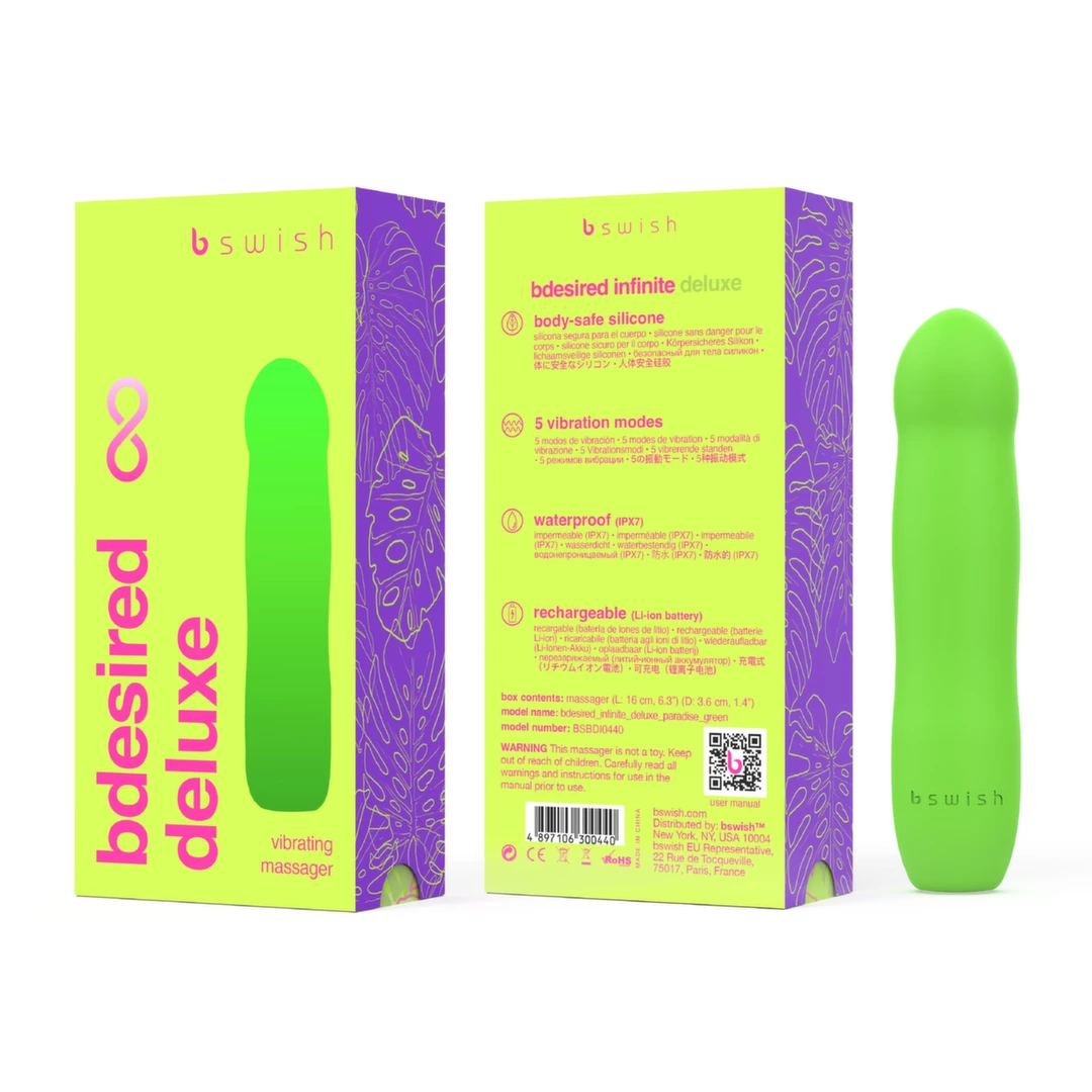 B Swish Bdesired Infinite Deluxe Wibrator 5 trybow zielony