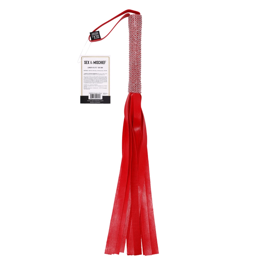 Sportsheets Sex & Mischief Amor Sparkle Flogger czerwony