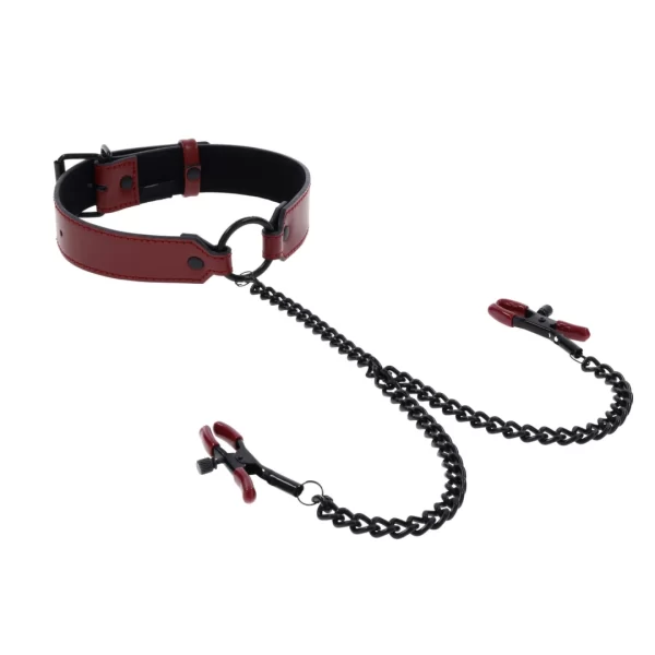 Sportsheets Saffron Adjustable Collar with Chain and Clamps