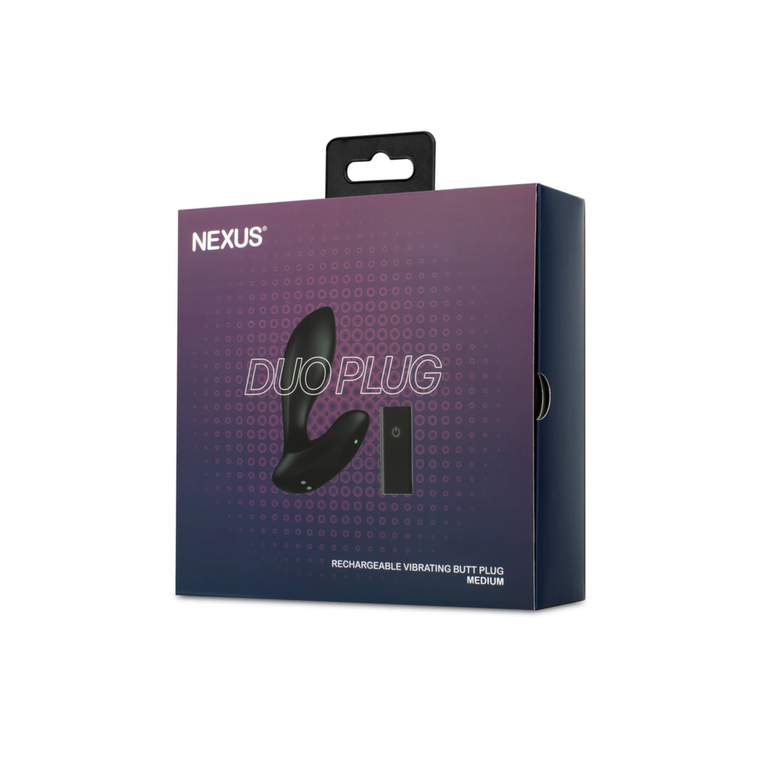 Nexus Duo Plug czarny - silikonowy model wibrujÄ…cy z pilotem bezprzewodowym