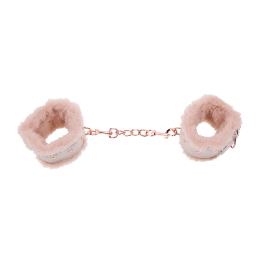 Sportsheets S&M Peaches ˜n CreaMe Faux Fur Handcuffs Cream
