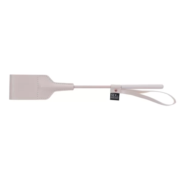 Sportsheets S&M Riding Crop Peach & Cream 12'' Faux Leather