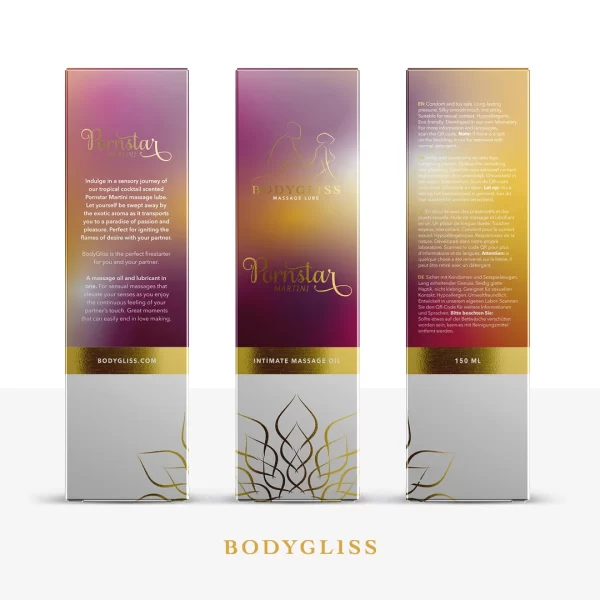 BodyGliss Massage Oil Pornstar Martini Scent 150ml - Exotic Aroma Collection. See formula