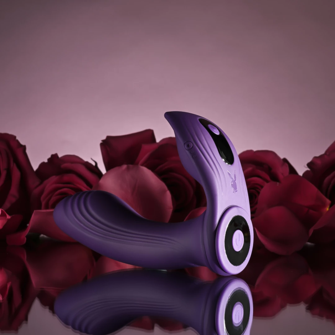 Playboy Pleasure Mix & Match 3w1 Wibrator dla Par Fioletowy USB - Anelma stymulatory łechtaczki