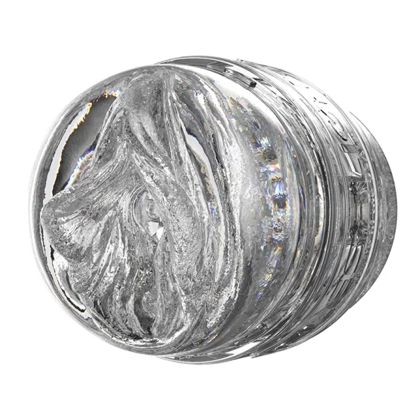 Fleshlight Quickshot Stoya Clear Compact Intimate Device combines soft SuperSkin material for comfortable