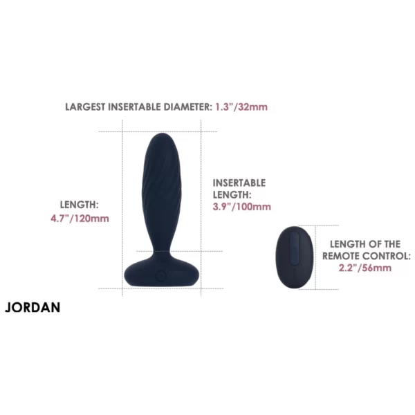 Svakom Jordan Navy Blue - Anatomiczny model z systemem ruchu i sterowaniem aplikacjÄ…