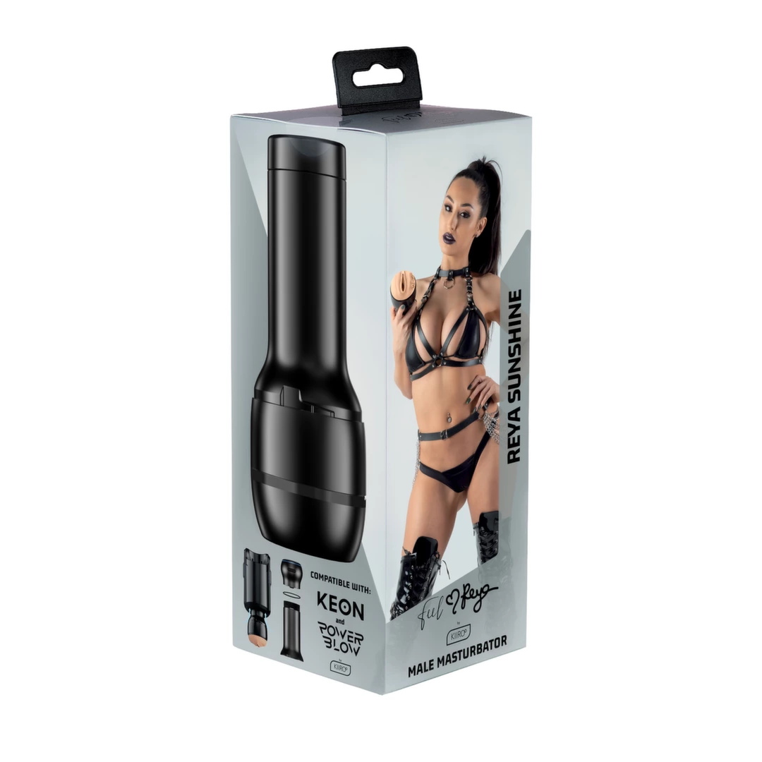Kiiroo Feel Reya Sunshine Black Intimate Machine Sleeve TPE - Anelma Kiiroo Feel Reya Sunshine Black Intimate Machine Sleeve TPE