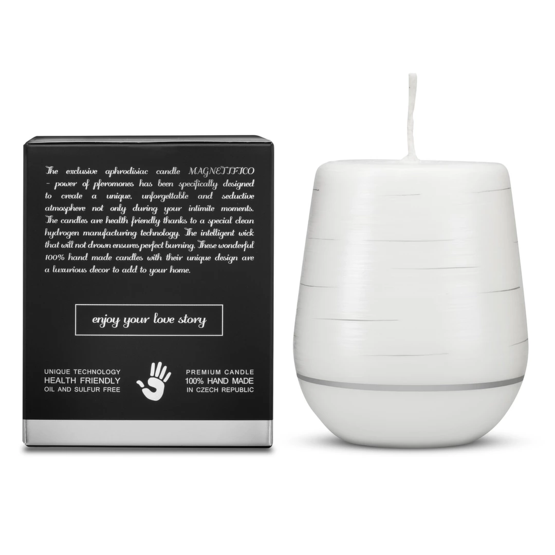 MAGNETIFICO Jasmine Romance Handcrafted Candle 36h - Aromatic Formula. Massage candles. See formula